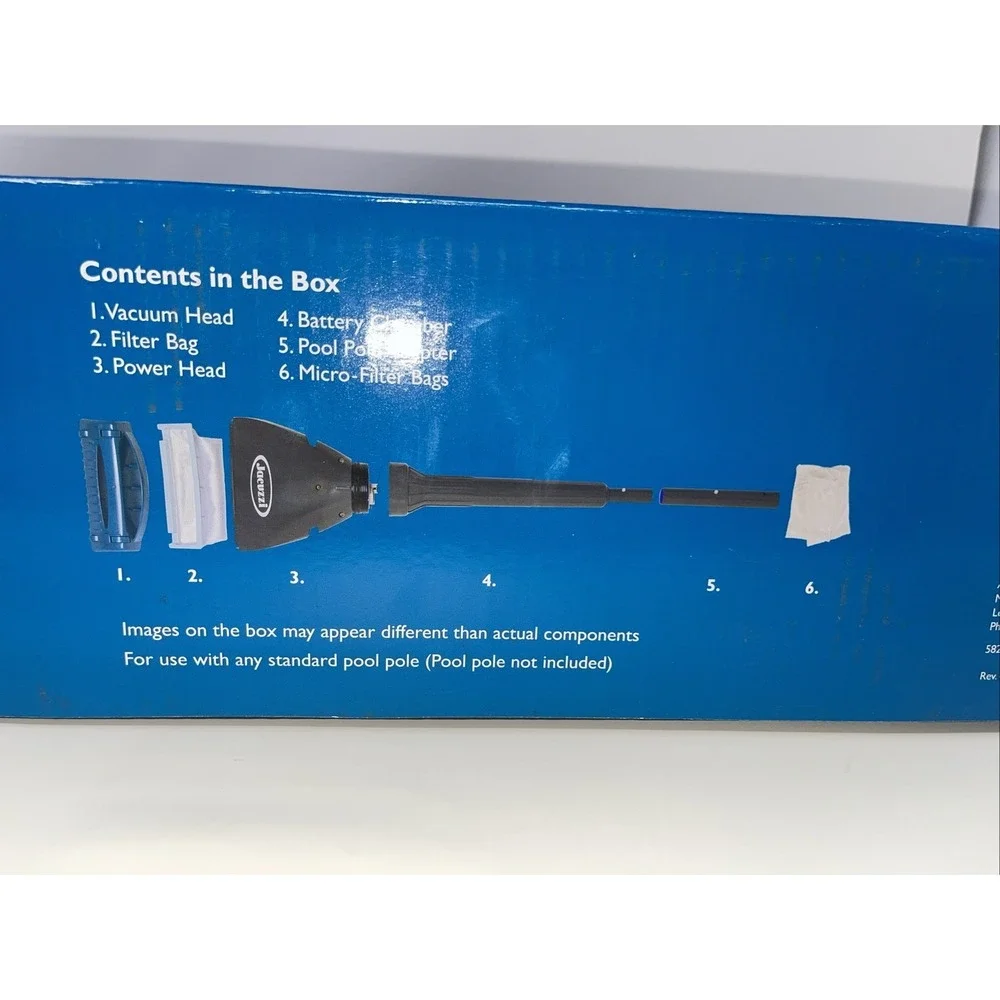 Jacuzzi JPV100 Professional Grade Pool and Spa Vacuum Cordless Cleaner NIB‎